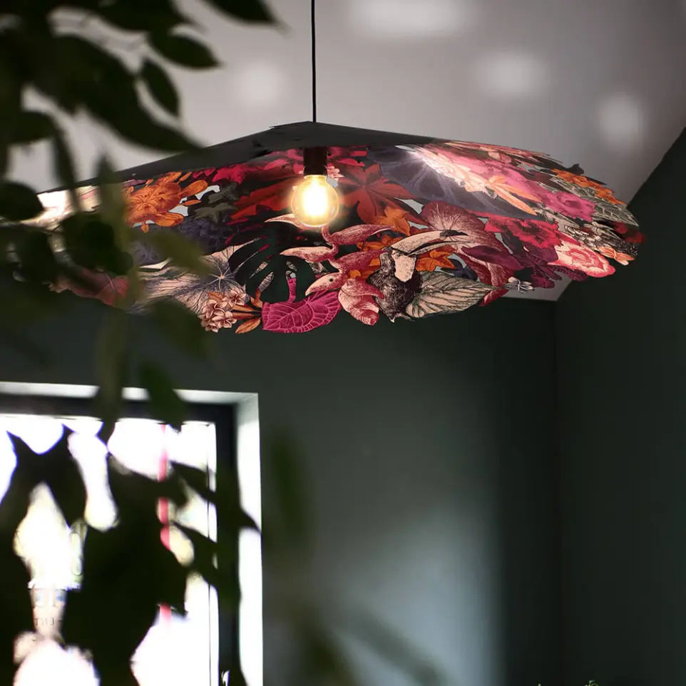 Suspension luminaire floral et coloré Boucan Ibride