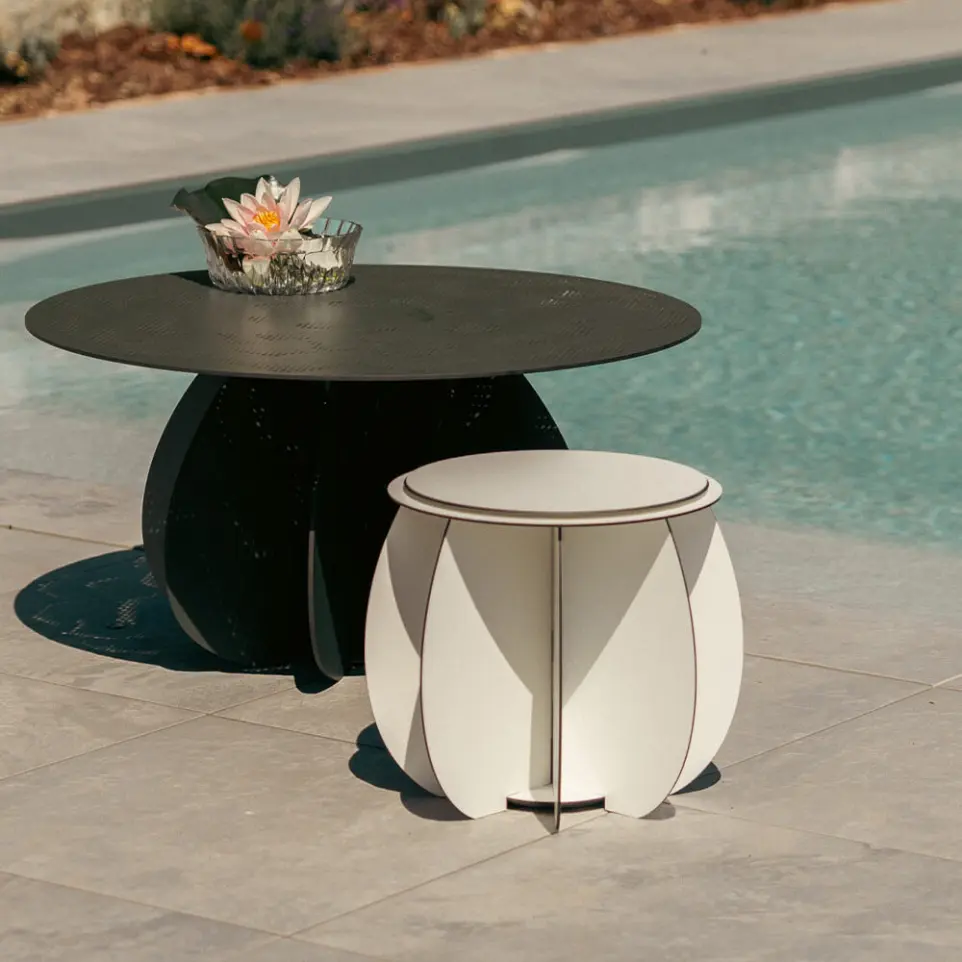 petit tabouret outdoor rond design ibride