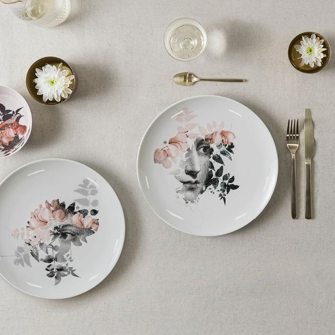 Set de 2 assiettes en porcelaine 27cm